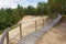 Wooden passage in the dunes in Roja, Latvia.