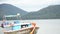 Wooden passenger ship ride a boat mooring at Koh Yao Noi boats Harbour