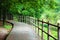 Wooden path and handrail