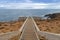 Wooden path and stairs to Blowholes viewpoint at Cape Bridgewater in Victoria, Australia.