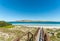 wooden path to the beach