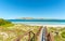 wooden path to the beach