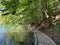 Wooden paths and walkways along the lakes and through the forest in the Plitvice Lakes National Park - Plitvica, Croatia