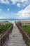 Wooden pathway to the beach in Cayo Santa Maria, Cuba