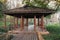 Wooden pathway and traditional Chinese Gazebo