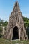 Wooden pavilion in summer parks , vintage style