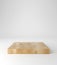 Wooden pedestal podium, square shape, product stand