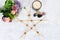 Wooden pentagram, Pagan Branch Pentagram - witchcraft tools of natural wood, aroma soy wax candle, crystals stone healing, rose