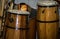 Wooden percussion instruments next to each other in a room