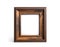Wooden photo frame  on a white background