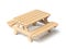 Wooden picnic table 3D