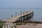 Wooden pier on beach