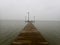Wooden Pier on Foggy Day