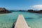 Wooden pier in  Isla de Lobos, Canary Islands, Spain