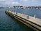 Wooden pier jetty in a marina