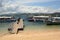 Wooden pier. Luli Island. Honda bay. Palawan. Philippines