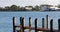 Wooden Pier And Luxury Houses In Miami Beach