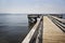 Wooden Pier & Oil Booms, Gulf Coast