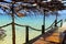 Wooden pier at Pangaimotu island near Tongatapu in Tonga