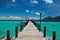 Wooden pier at paradise island