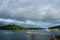 Wooden pier at Savusavu harbor, Vanua Levu island, Fiji