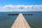 Wooden pier stretching into the sea