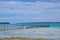 Wooden pier in a tropical beach in maratua island