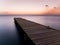 Wooden pier at twilight