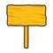 wooden placard signal blank icon