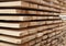 Wooden planks. Air-drying timber stack