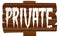 Wooden Private Sign