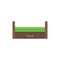 Wooden pull-out sleeper. Vector illustration. Flat icon of green