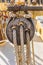 Wooden pully on a historic ship in Groningen