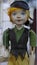 Wooden puppet made in Praghe. Czhec republic souvenir. Boy toy