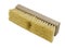 Wooden push broom head with yellow bristles