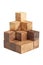 Wooden puzzle pyramid isolated