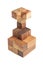 Wooden puzzle tower isolated