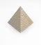 Wooden pyramid solid wood isolated