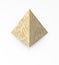 Wooden pyramid solid wood isolated