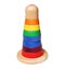 Wooden pyramid stacking rings toy