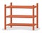 Wooden rack storage stand. Sample furniture home and warehouse interior element vector illustration