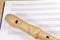 A wooden recorder