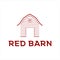 Wooden Red Barn Farm Minimalist Vintage Retro Line Art Logo design