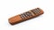 Wooden Remote Control On White Surface - American Tonalist Style