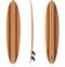 Wooden retro vector malibu surfing board