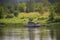 Wooden river ferry, Lithuania