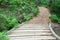 Wooden road in the forest. Sigulda.