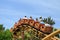 A wooden roller coaster for children Tami-Tami in the park Port Aventura in city Salou, Catalonia, Spain.