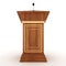 Wooden Rostrum Stand with Microphone