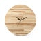 Wooden round wall watch - clock isolated